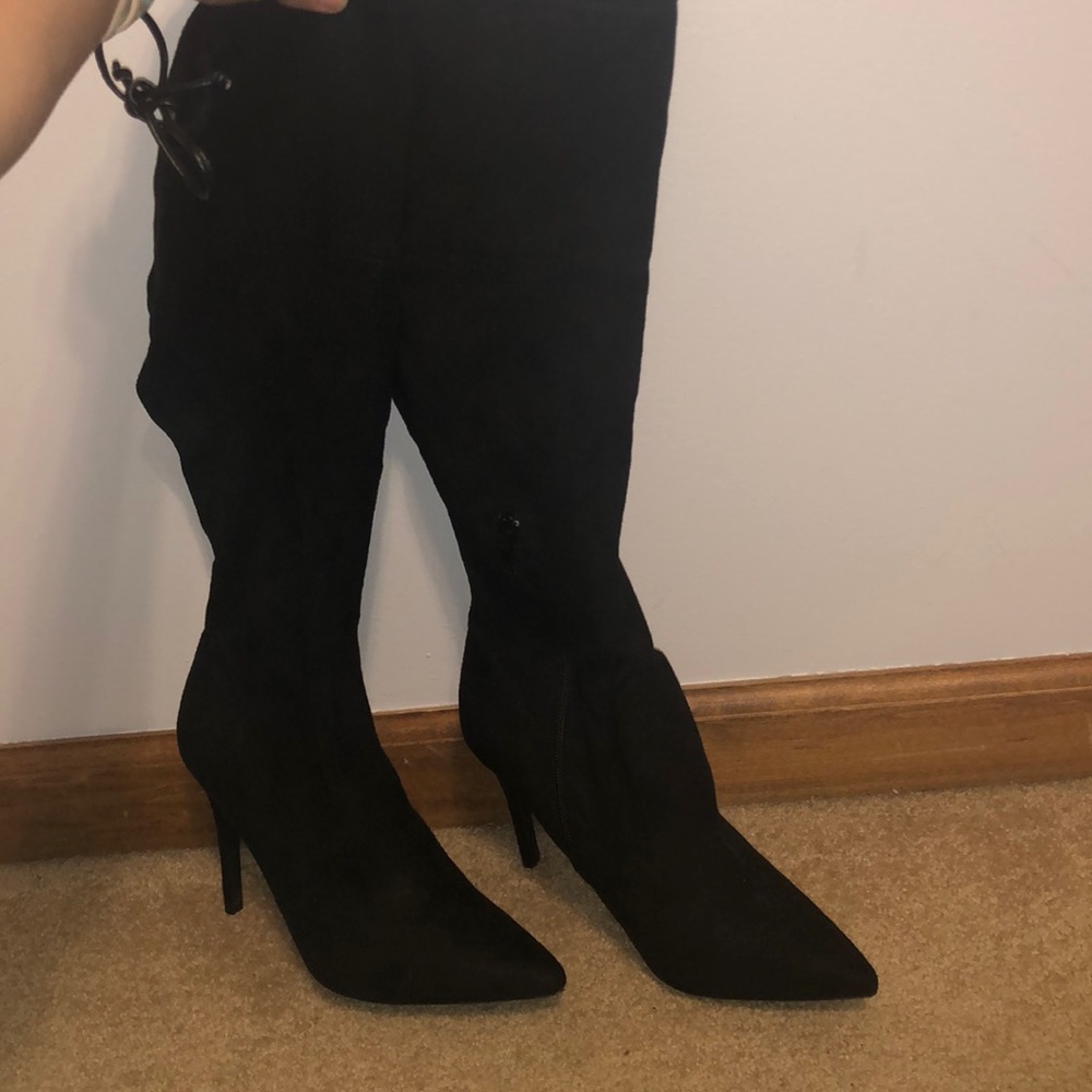 Point toe over the knee stiletto boots